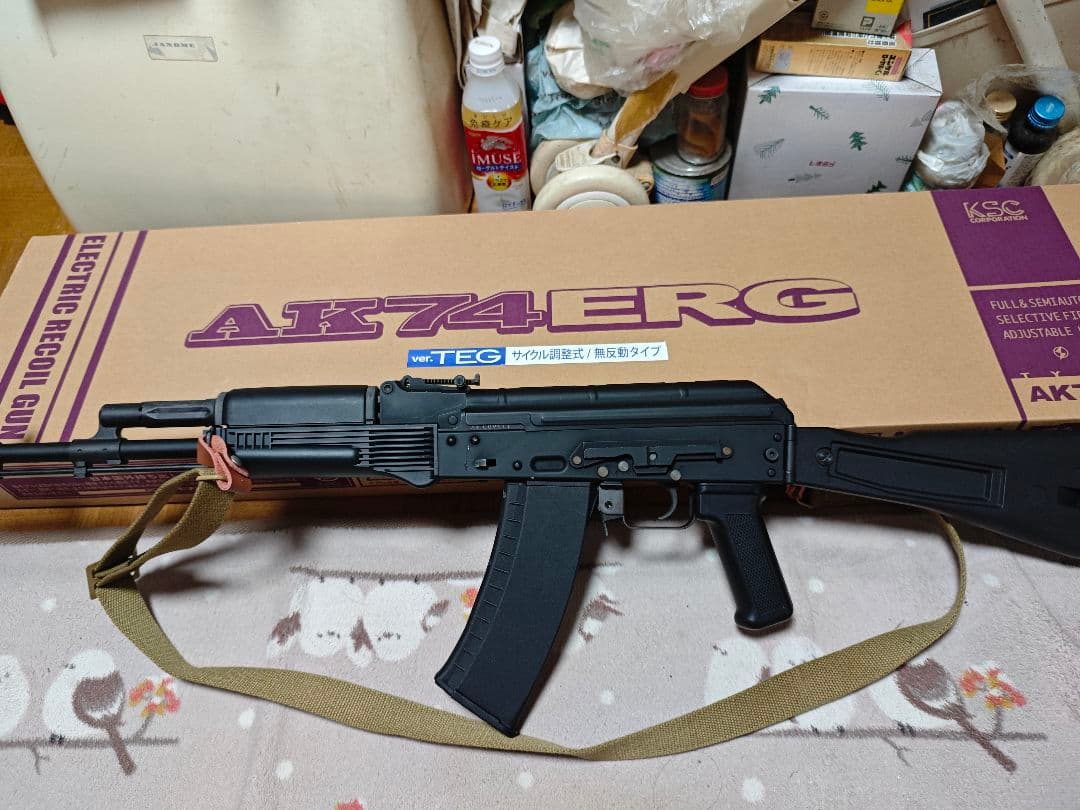 KSC AK74M ERG 電動リコイルガン 美品 60発予備マガジン2つ付き KSC AK74M 【残弾0でストップするリコイル電動ガン】 マック堺