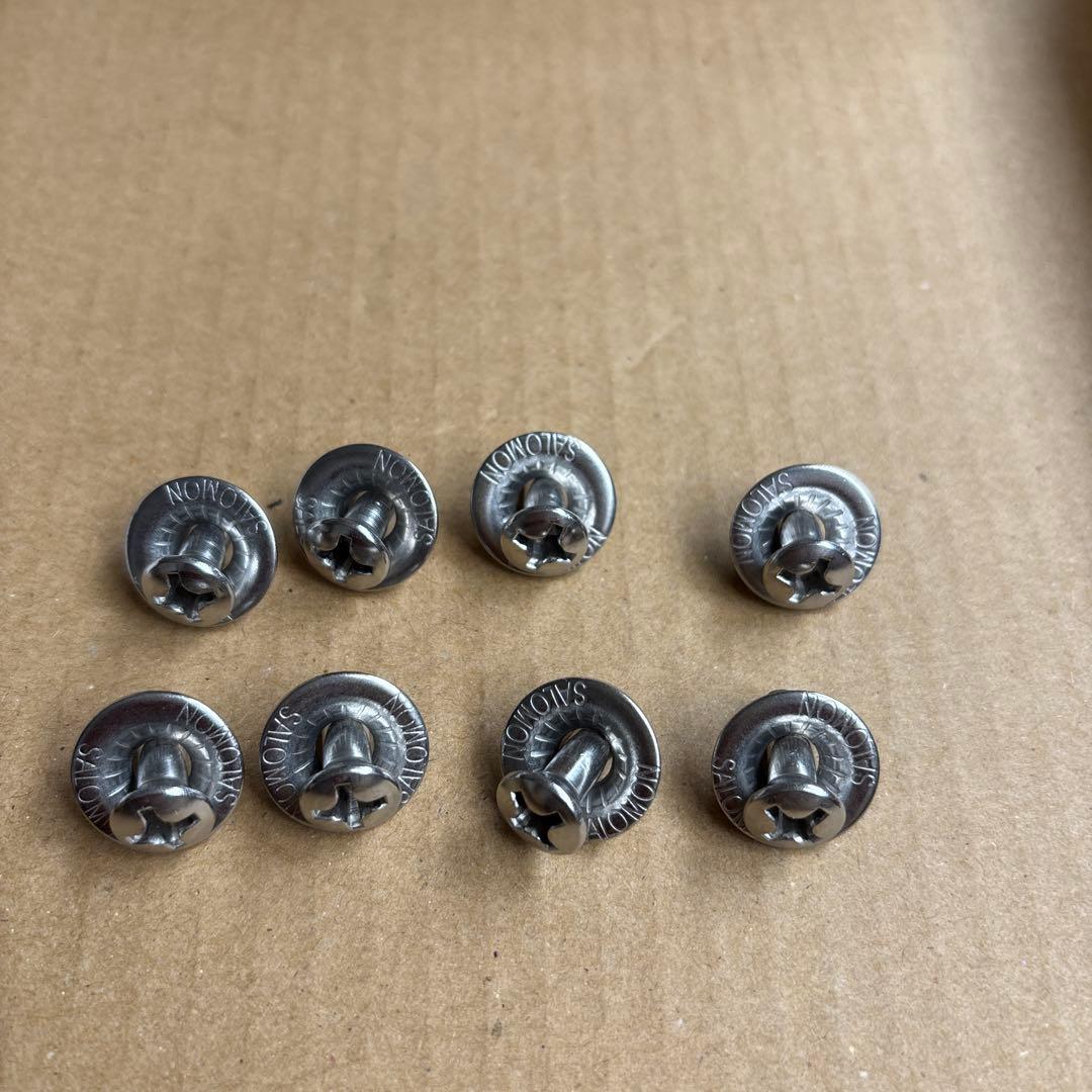 水島新一 SALOMON スノーボードビンディング ホワイト/ブラック　M