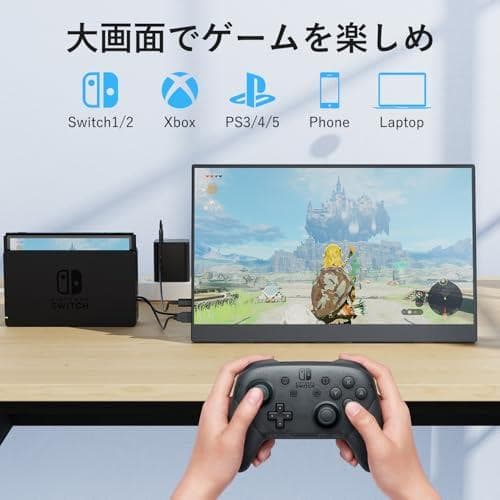 モバイルモニター 15.6インチ モバイルディスプレイ 1920*1080 1m