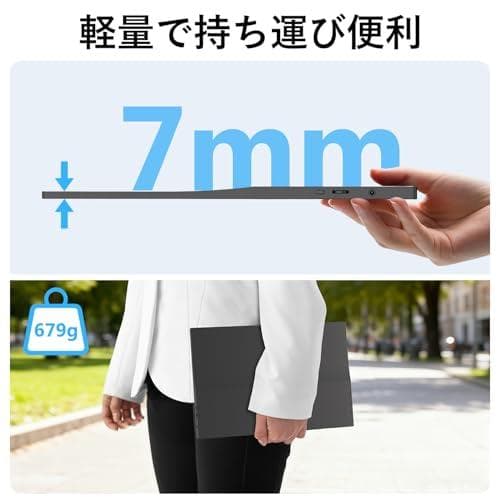 モバイルモニター 15.6インチ モバイルディスプレイ 1920*1080 1m