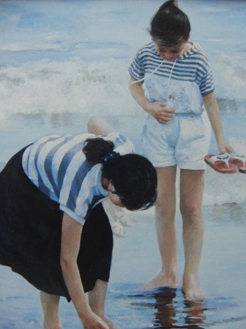 李 志宏 【爽やかな風】 希少画集画、状態良好、新品高級額装付、人気作家