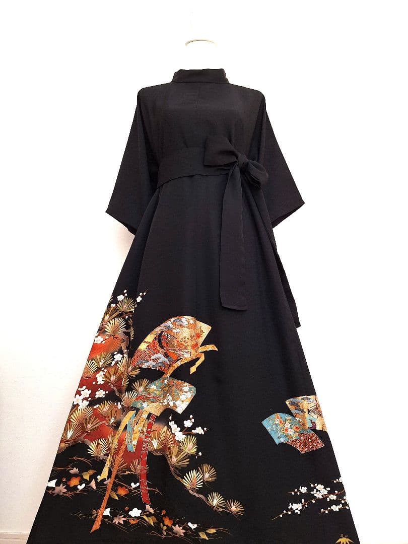 着物リメイクワンピース3667 - メルカリ