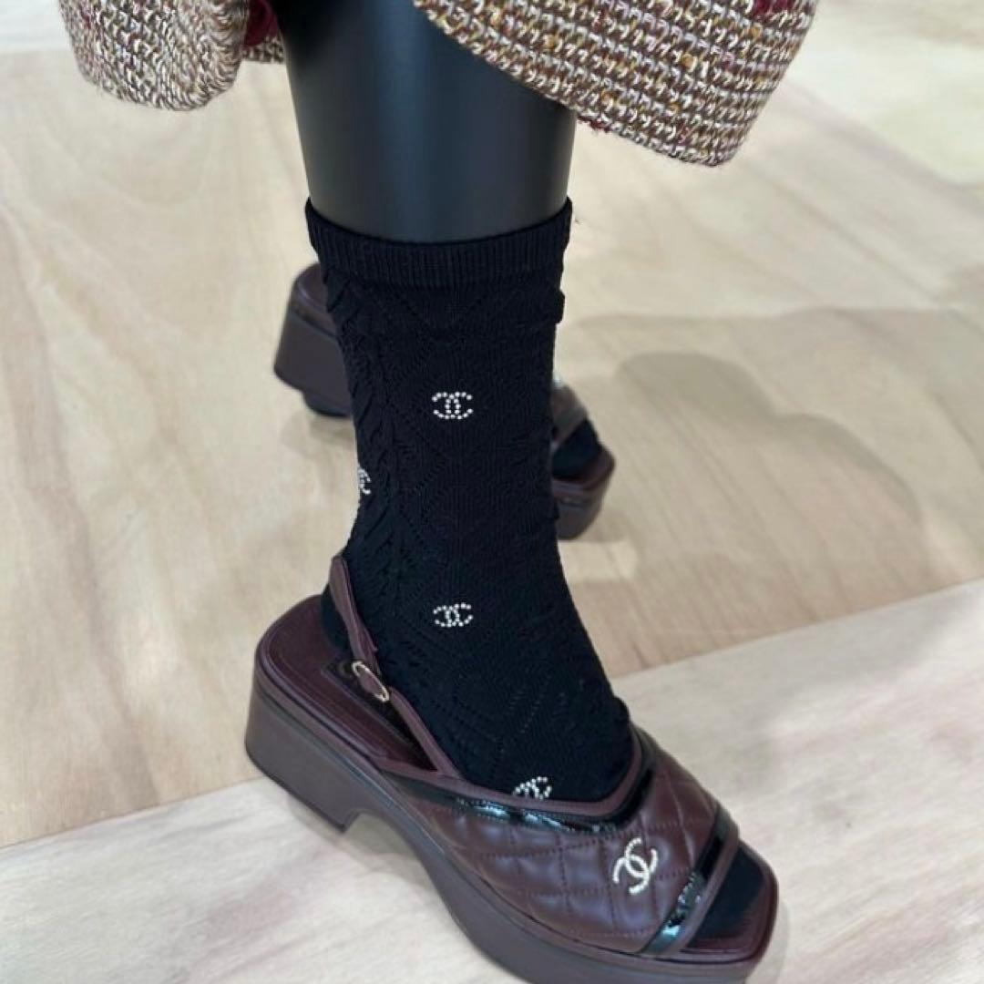 新品　未使用　CHANEL ソックス　ロゴ　レース 楽天市場】【未使用品】【アパレル】CHANEL シャネル ソックス 靴下