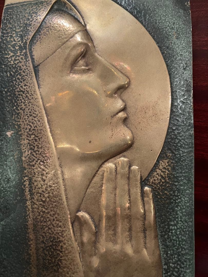 フランスアンティーク ブロンズ マリア像