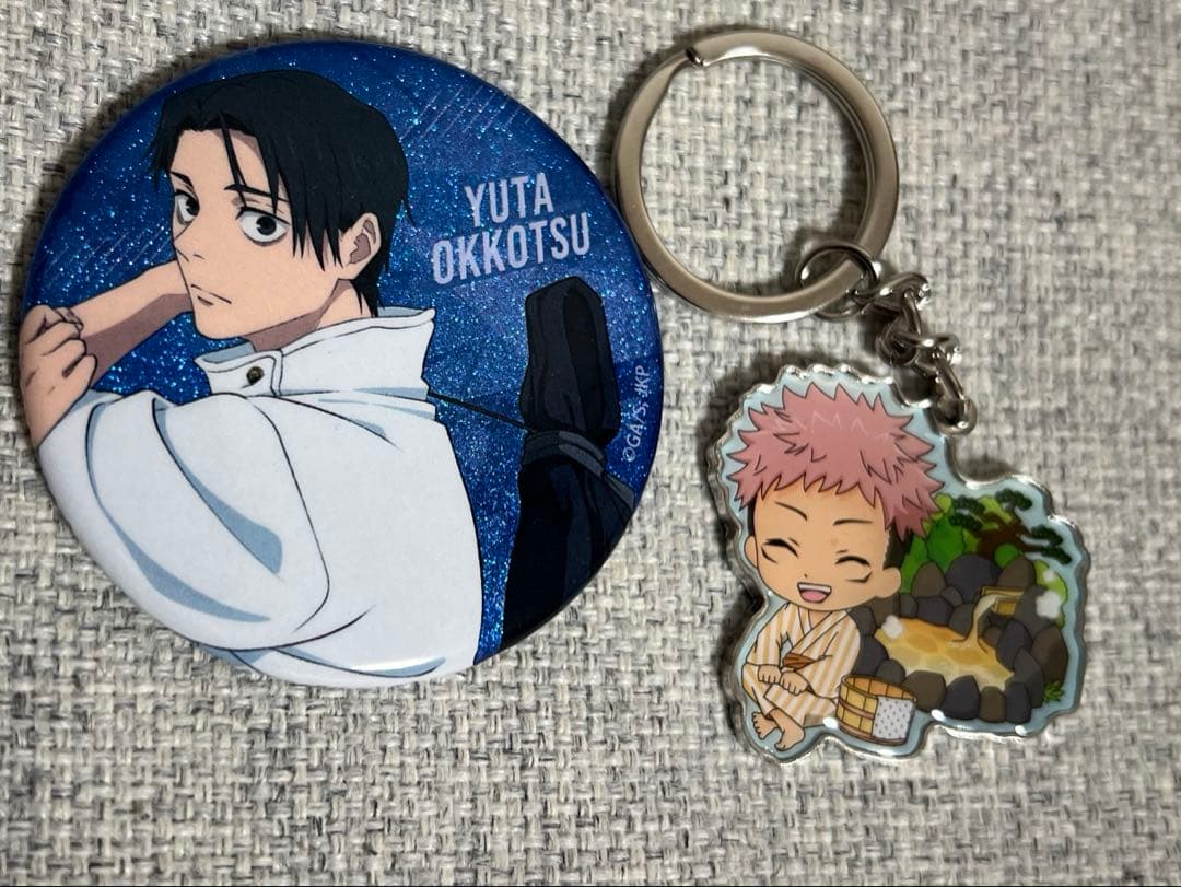 乙骨憂太 呪術廻戦 死滅回游 フェア グリッターキャラバッジ 缶バッジ