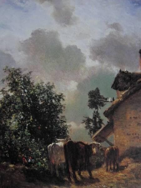 コンスタン・トロワイヨン、家畜、希少な額装用画集より、新品高級額装