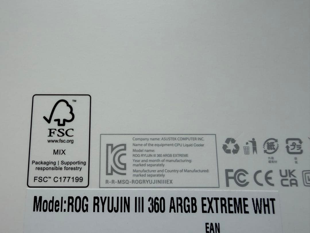 PC用ファン・クーラー ASUS ROG RYUJIN III 360 ARGB EXTREME