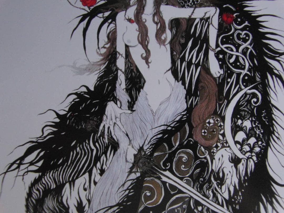 天野弓彦、【Dracula】、希少な額装用画集より、厳選、新品額装