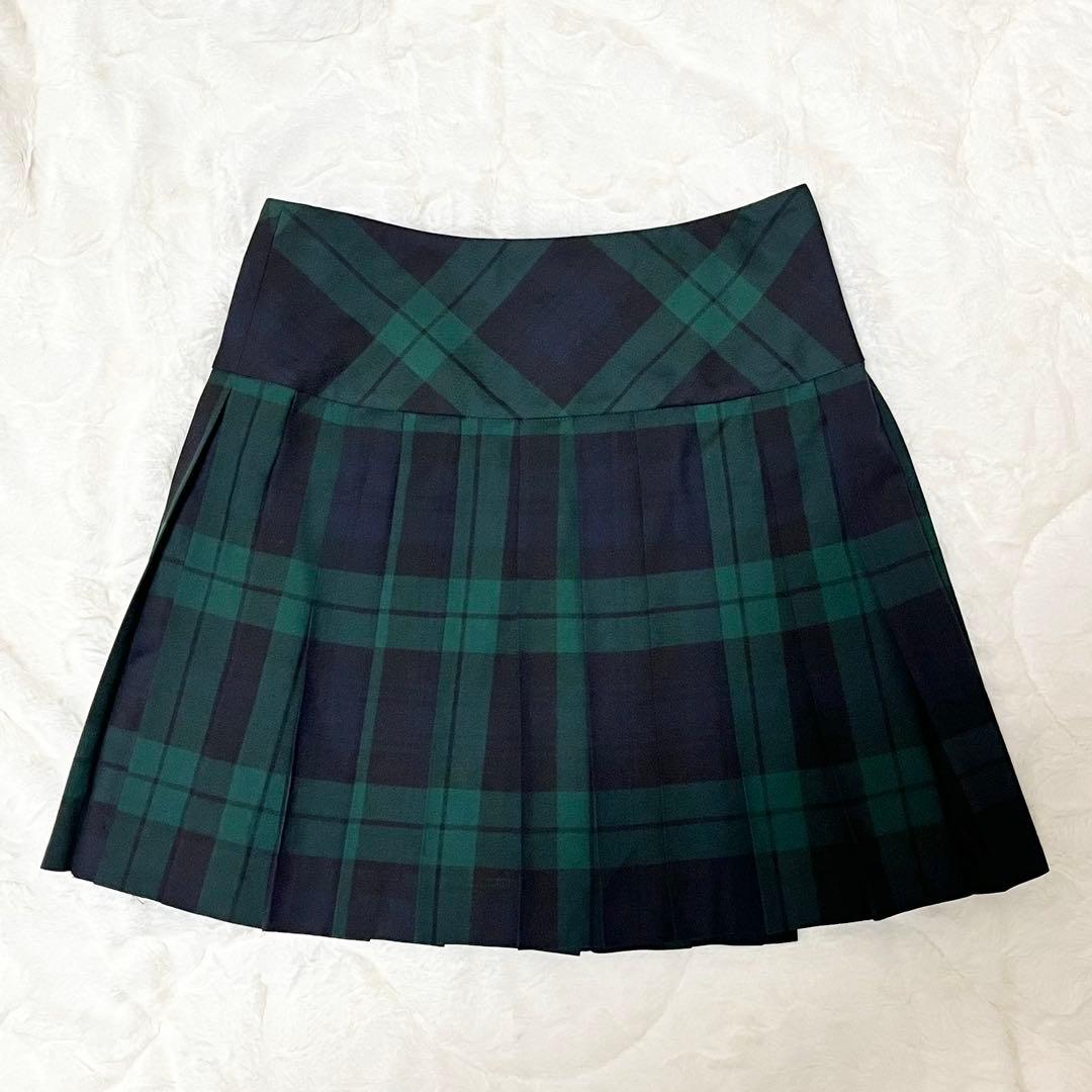 《美品》【150〜160】ラルフローレン　プリーツ巻きスカート　ブラックウォッチ