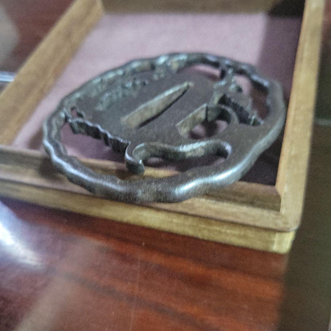 梅樹透(ばいじゅすかし)鐔 肥後(熊本)金工「保存刀装具」鑑定書あり