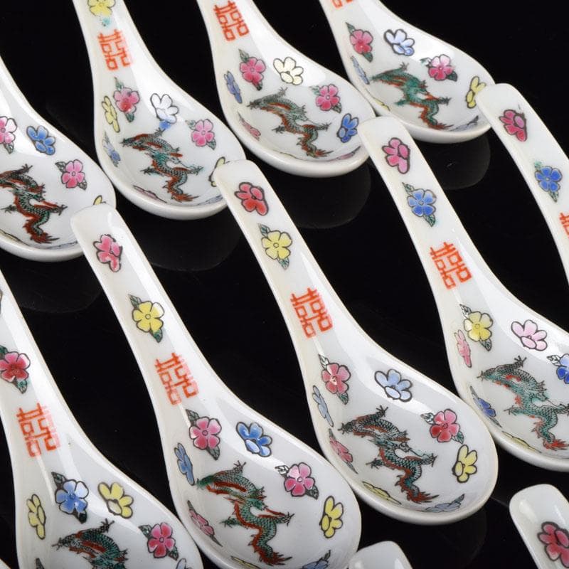 中国 景徳鎮 龍花文 レンゲ 24点まとめて C 8592 - メルカリ