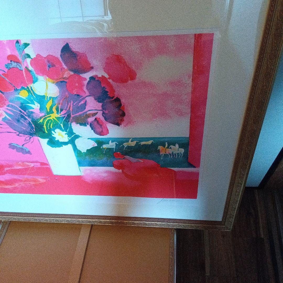 ポールギヤマン リトグラフ 花瓶の花 94/100 ゴールドフレーム - メルカリ