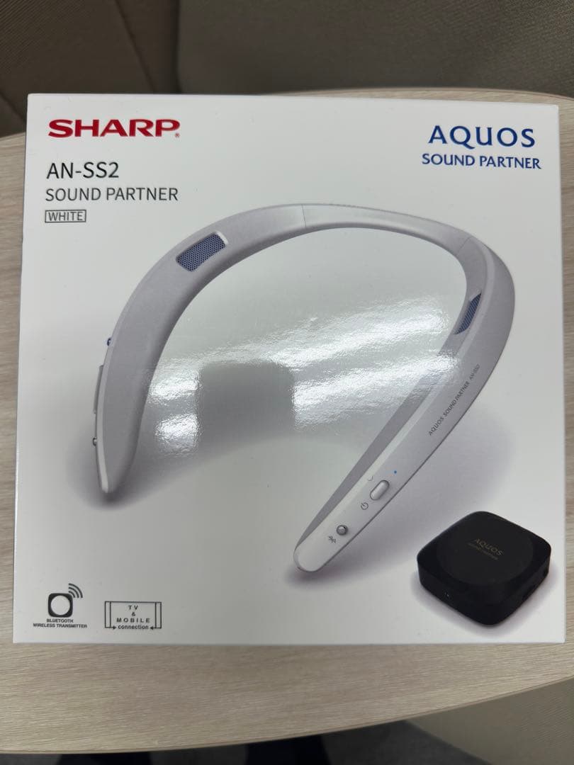 【未開封品】シャープ　ネックスピーカーサウンドパートナー　AN-SS2 ホワイト AN-SS2 | ウェアラブルネックスピーカー サウンドパートナー：シャープ