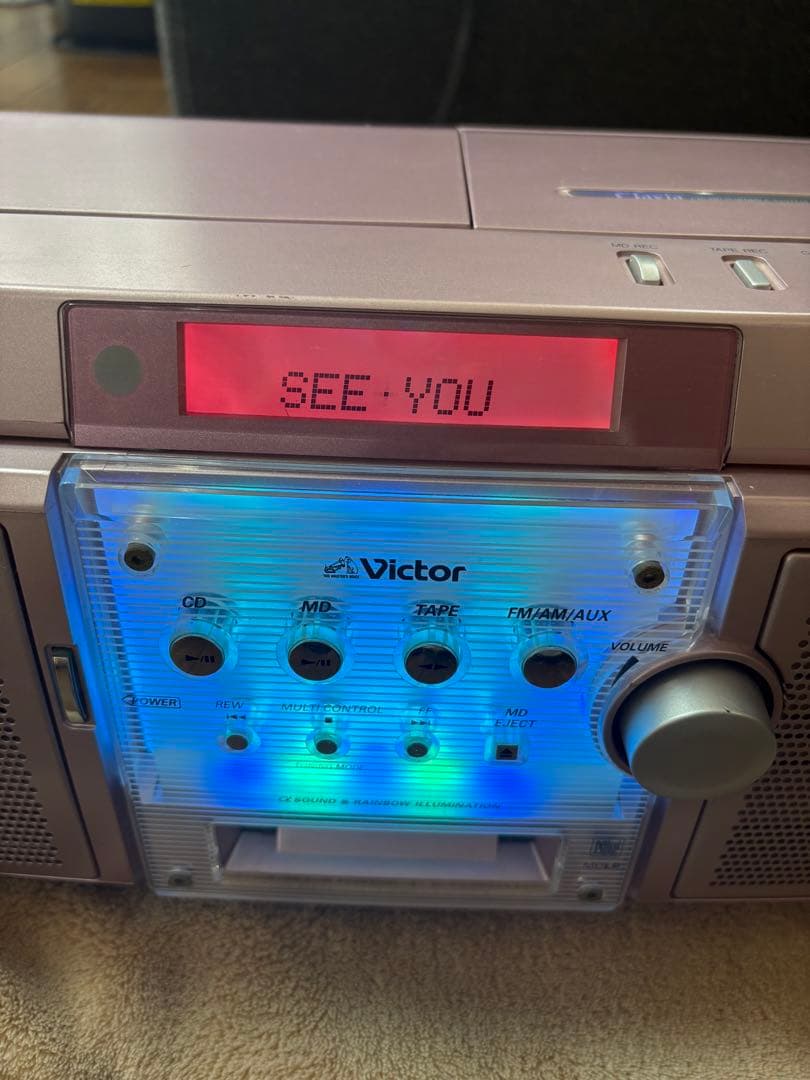 Victor MD/CD/カセットデッキ ピンク