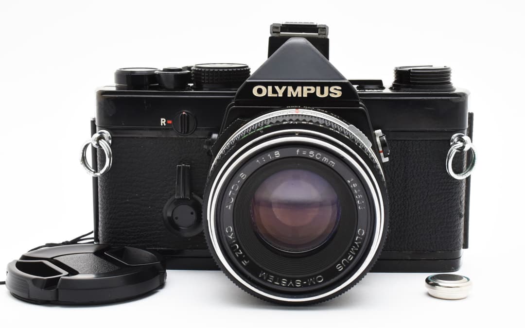 Olympus OM-1N 50mm F1.8 ブラック モルト新品 #8051