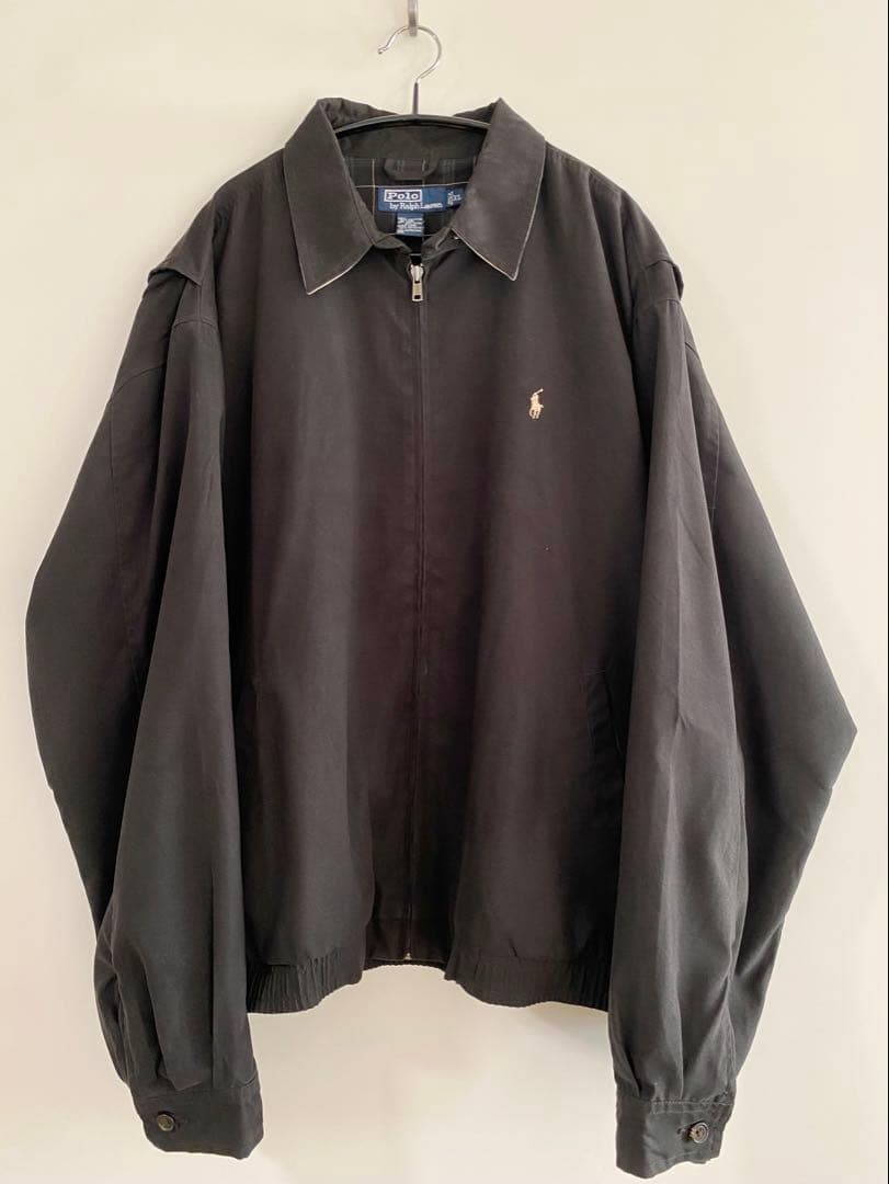 希少】XL 黒 ラルフローレン スイングトップ フェイクスエード 美品