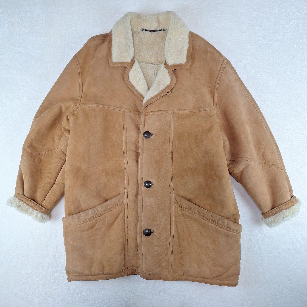 イタリア製✨ムートンコート　リアルレザー　裏ボア　サイズ50 楽天市場】ムートンコート メンズ 裏起毛 レザーコート ショートコート