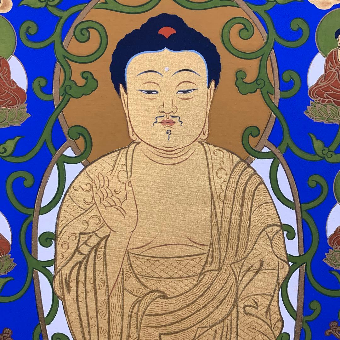 美品 掛け軸 善光寺一光三尊如来御影 仏教美術 仏画 - メルカリ