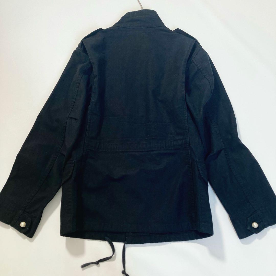 希少】トリココムデギャルソン AD2002 パール ミリタリージャケット 黒