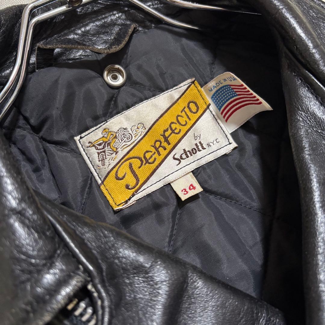 牛タグ移行期】80s Schott 618希少シ ボ革個体 ライダース 34 - メルカリ