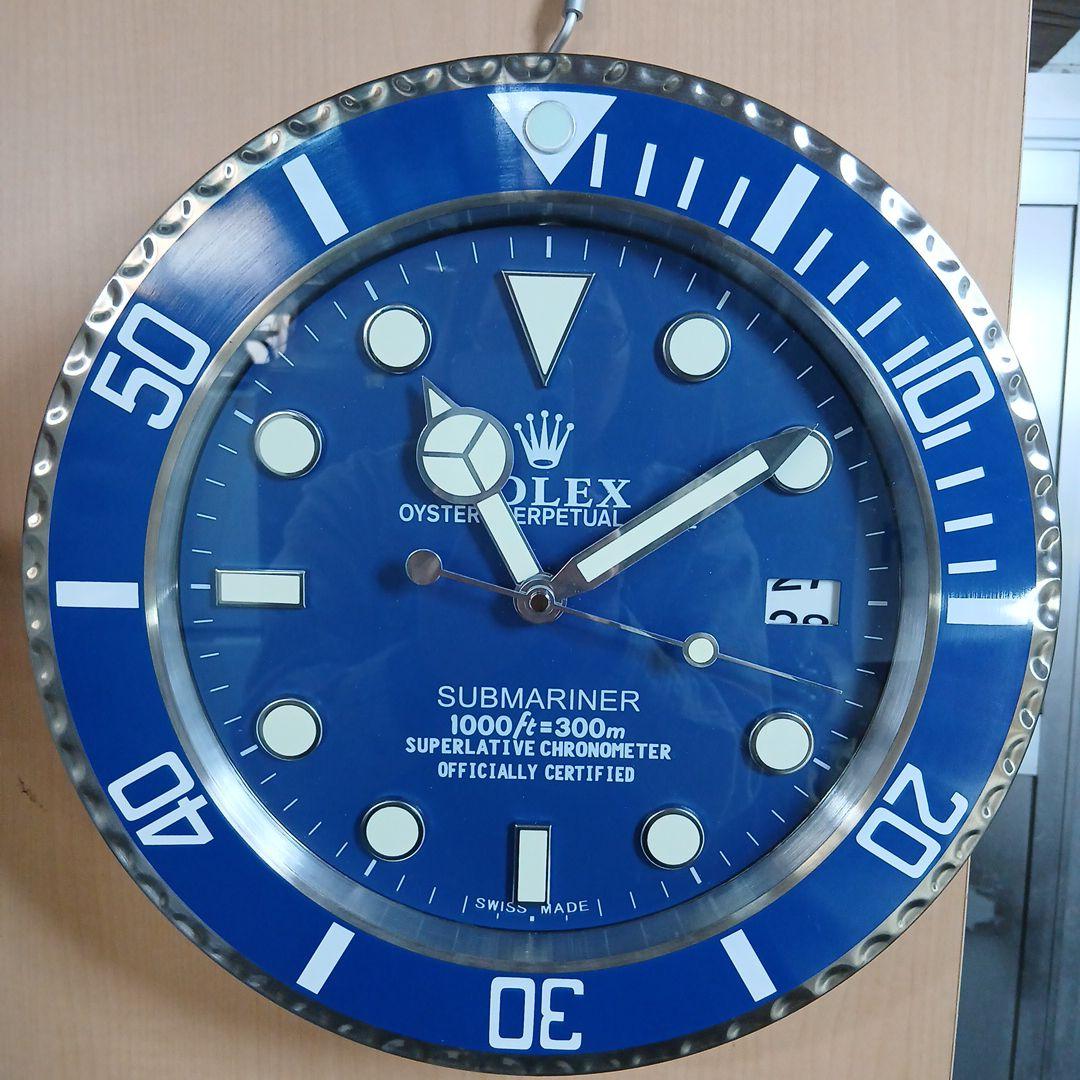 ロレックス サブマリーナ 青サブ 拡大鏡 掛け時計 非売品 - メルカリ