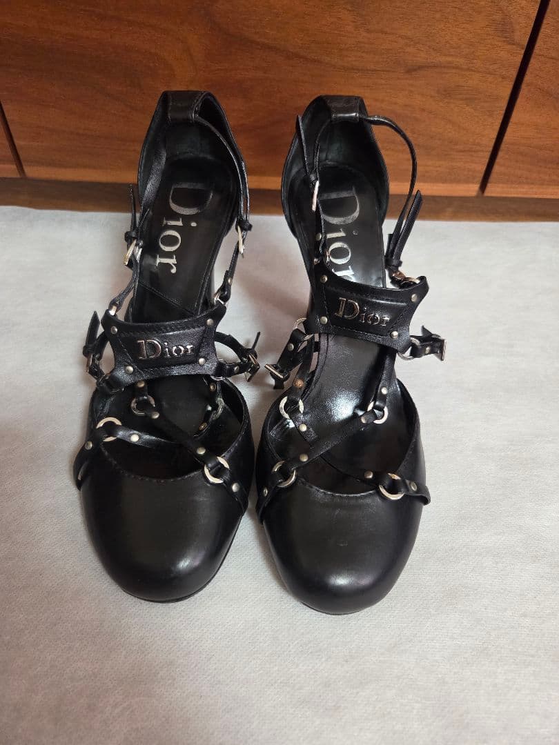 Dior　ディオール　パンプス　黒　37ハーフ すぐ届く】 DIOR ディオール J'ADIOR スリングバックパンプス (Dior