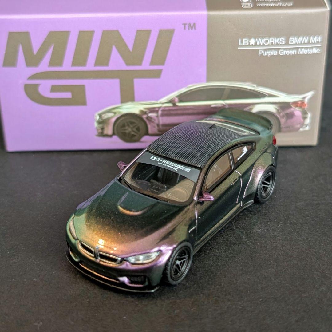 MINI GT 1/64 LBWK BMW M4 パープルグリーンメタリック 1/64スケール MINI GT「LB☆WORKS BMW M4」(パープルグリーン