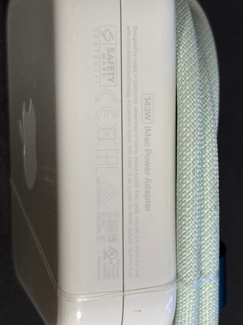 t*2様 iMac グリーン「A2388」Power Adapter 143W
