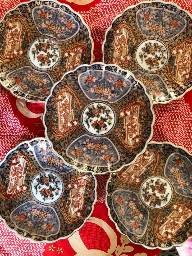 日肥其泉作 献上手古伊万里金彩皿5枚 其泉 献上手古伊万里 金彩皿 5枚組 昭和年製 共箱付き - メルカリ