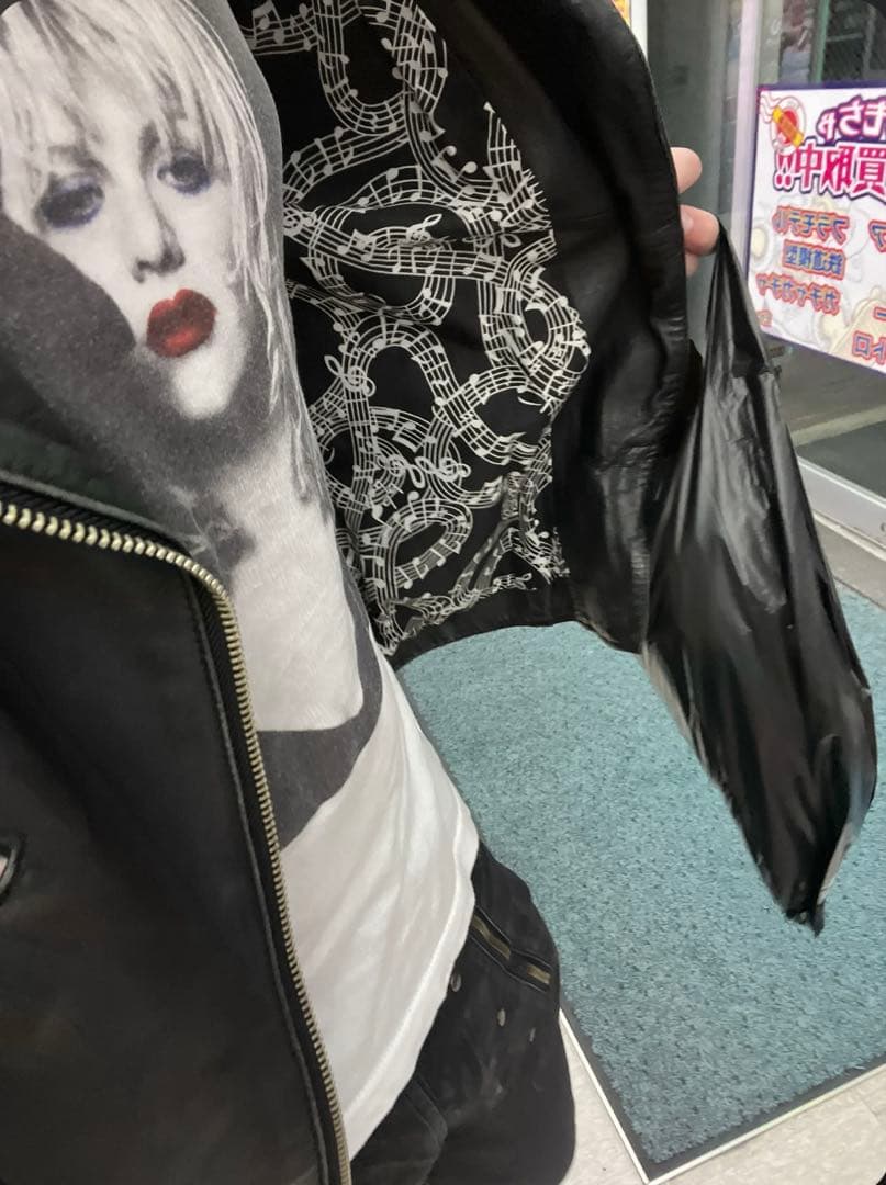 NUMBERNINEタブルライダースジャケット 音符柄 archive swag - メルカリ