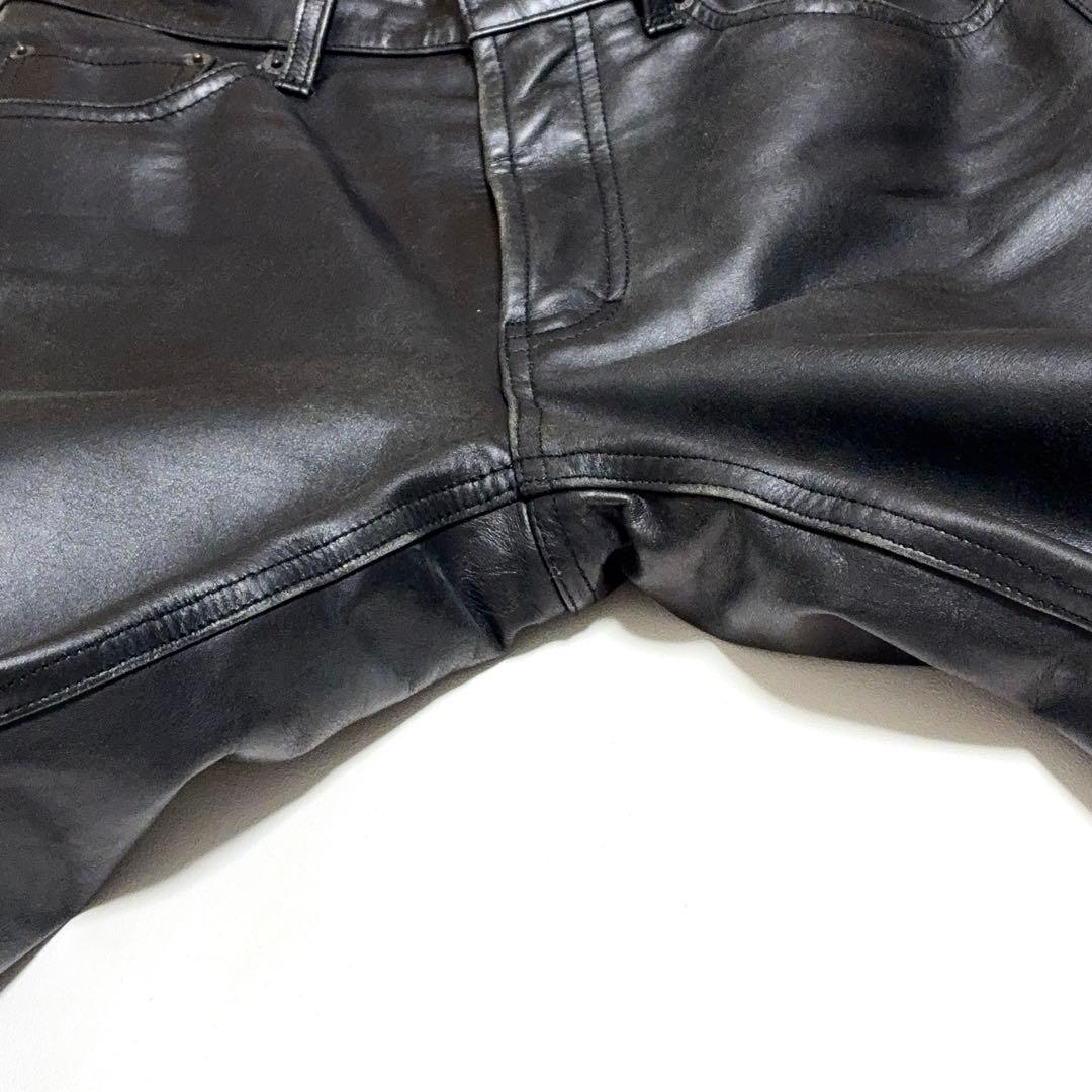OLD GAP boot fit レザーパンツ ブラック 山田蓮 W31 L30 - メルカリ