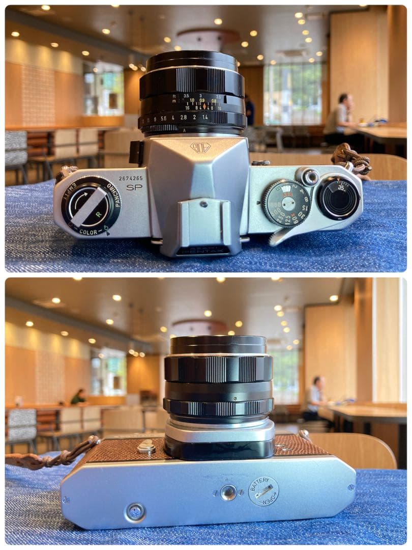 ★pentax sp +タクマーf1.4★完動＊美品＊初期保証＊リザード本革外装