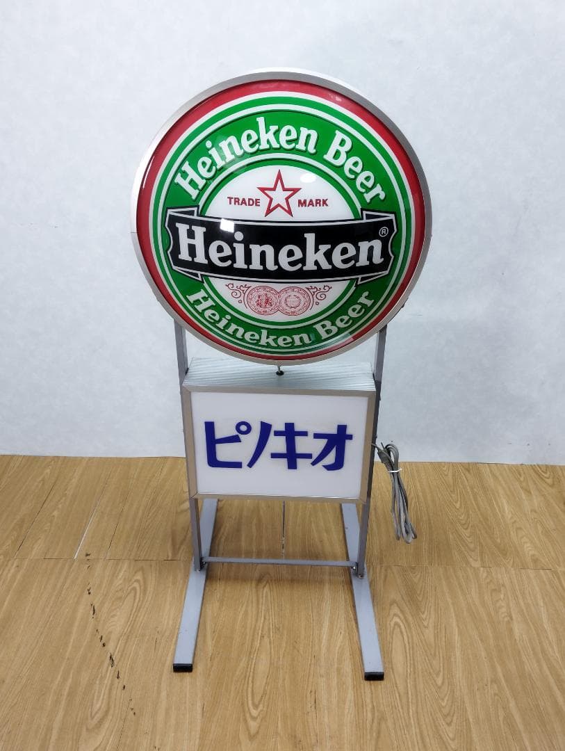 K♢964 Heineken 電光看板 希少品！！ New Heineken sign Illuminated led for man cave neon sign light