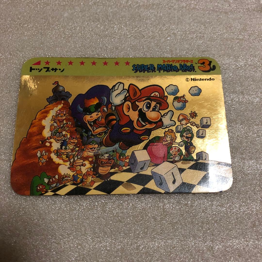 トップサン スーパーマリオブラザーズ3 カードキラ ニンテンドー トップサン スーパーマリオブラザーズ3 カード 金色 検）カードダス