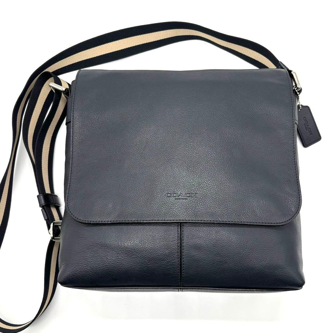 極美品】コーチ チャールズ 11741 ショルダーバッグ レザー 斜め掛け