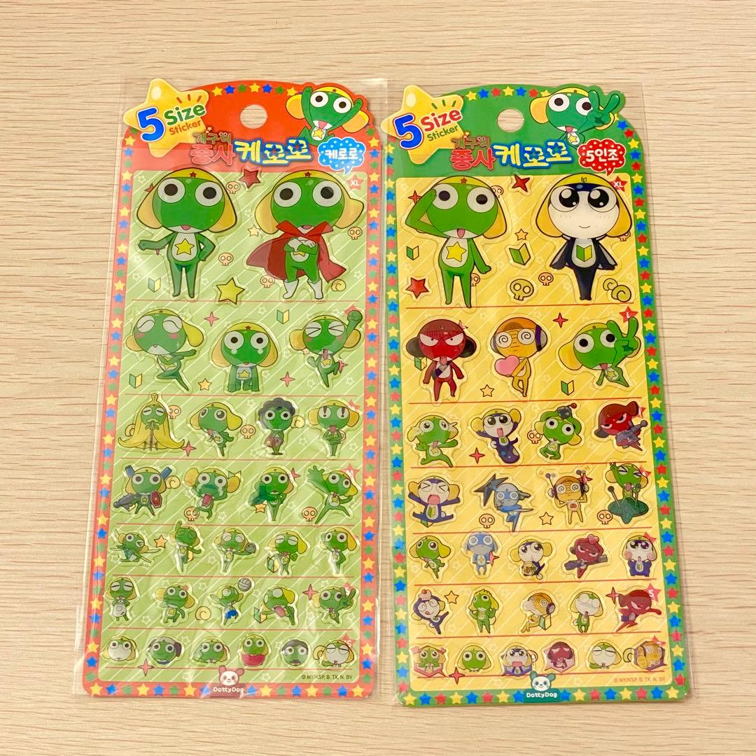 送料込み】【即購入可】ケロロ軍曹 ステッカー 5サイズシール 韓国限定