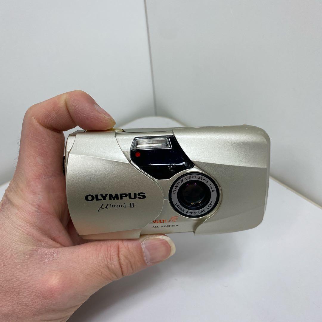 外観綺麗オリンパス μ-II シャンパンゴールド OLYMPUS　ミュー II
