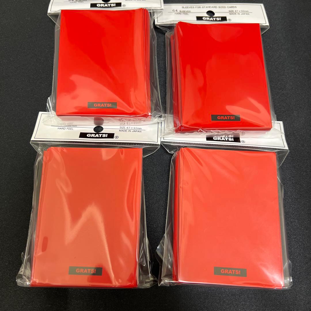 GRATS！スリーブ アカイロ 限定 無地　新品未使用　未開封品　4個 GRATS！スリーブ アカイロ 限定 無地 新品未使用 未開封品 4個 - メルカリ