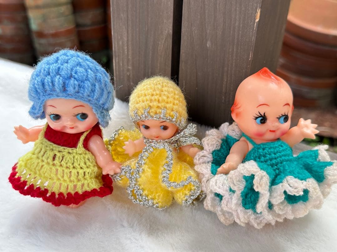 昭和レトロ キューピー人形 3体セット 日本製 当時物 お人形セット