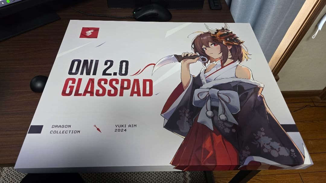 即購入歓迎 Yuki Aim Glass Mousepad Oni 2.0