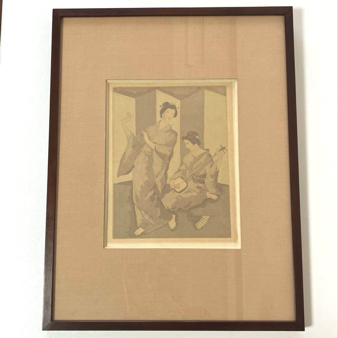 藤田嗣治 お梅さんの三度目の青春 お座敷 銅版画 エッチング 藤田嗣治作品紹介｜お梅さんの三度目の青春：お座敷（スイート版