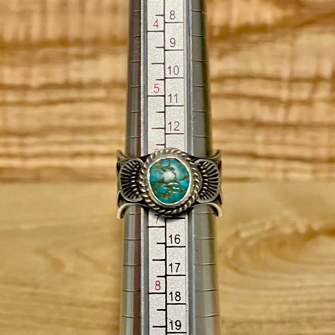 Navajo】ナバホ サンシャインリーブス ターコイズ シルバーリング