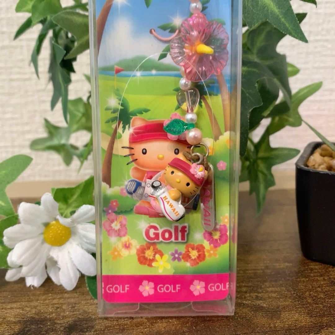 激レア！！日焼けキティ ハワイ限定 ゴルフ 根付け ストラップ 入手