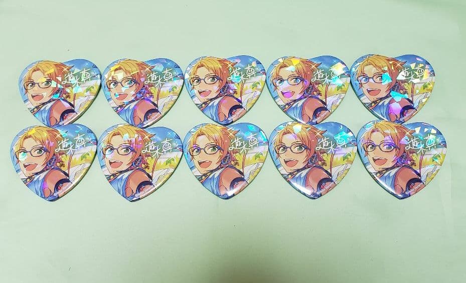 あんスタ 遊木真 缶バッジ とるパカ ver.7 ハート缶バッジ サンフラワー