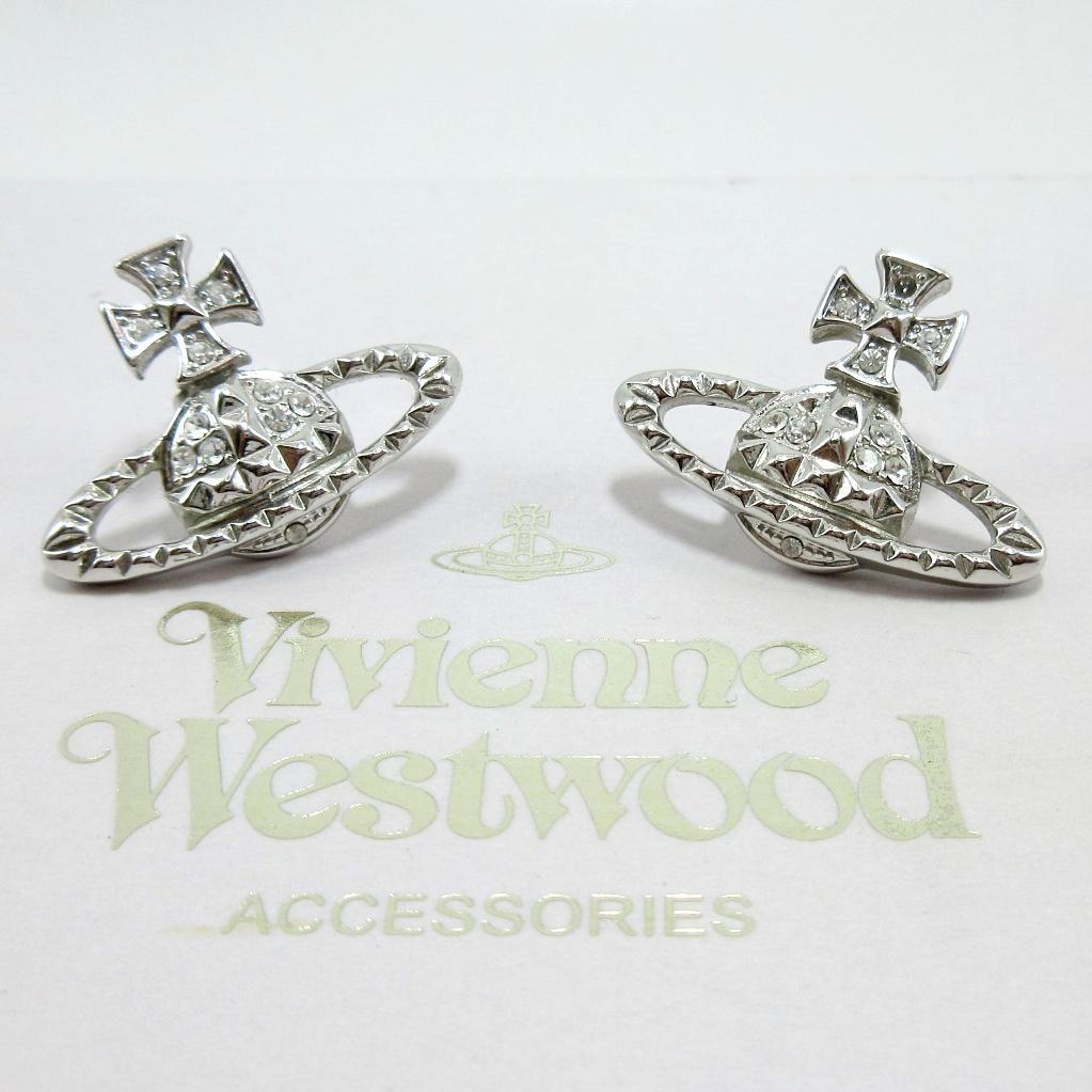 ✨極美品✨ヴィヴィアンウエストウッド ラインストーン オーブ ピアス