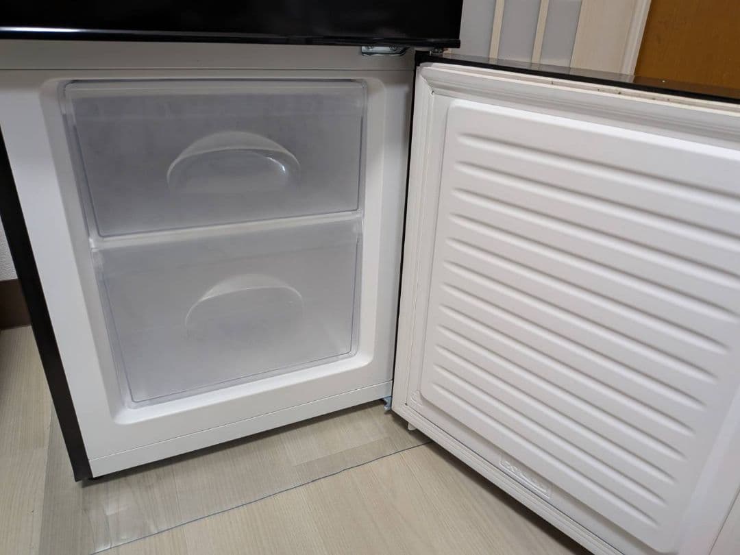 【24k_y】ニトリ２ドア冷蔵庫(黒)+家電製品延長保証の残り2年半