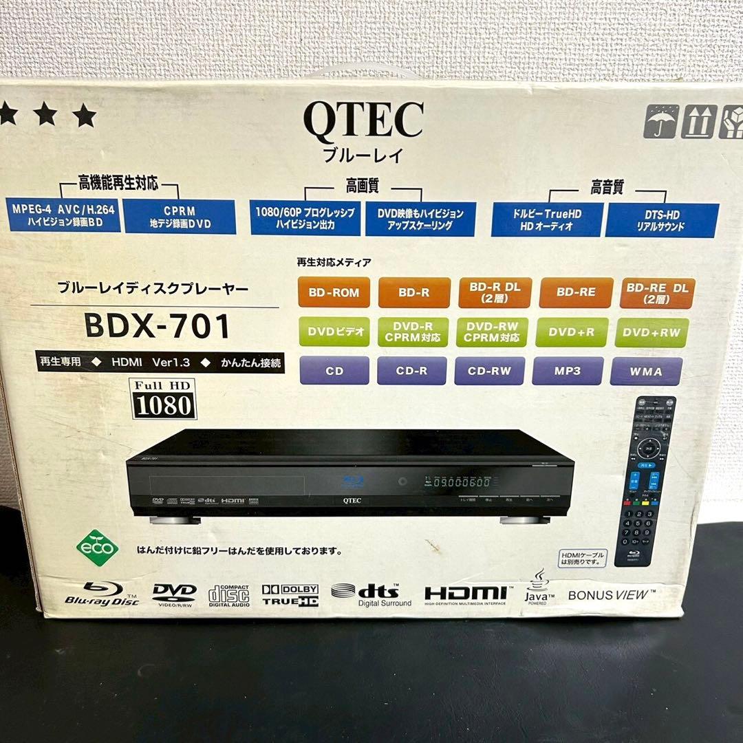 【未使用】QTEC ブルーレイディスクプレイヤー　BDX-701【1001m】