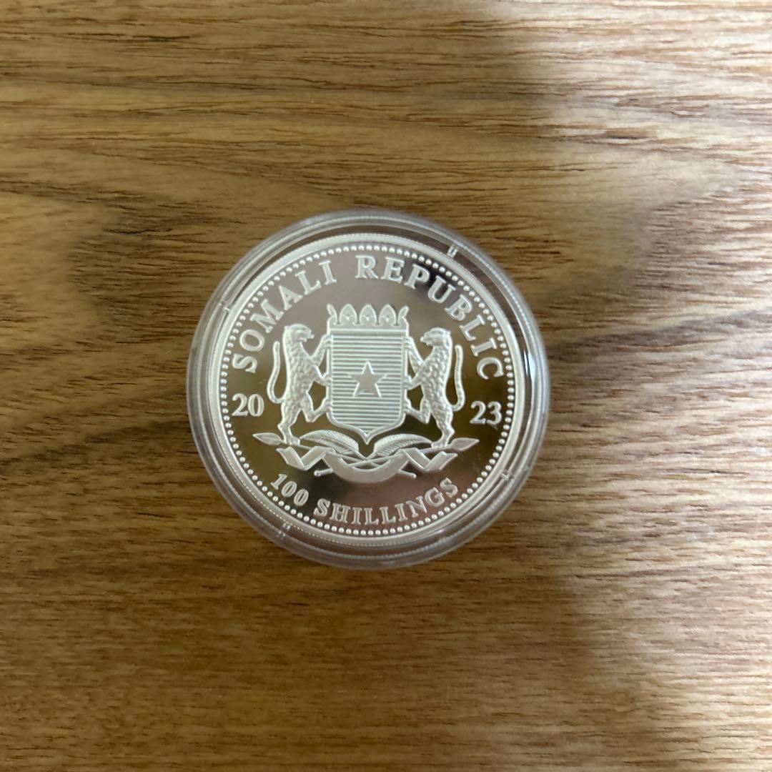 純銀メダル ソマリア レオパード(ヒョウ)