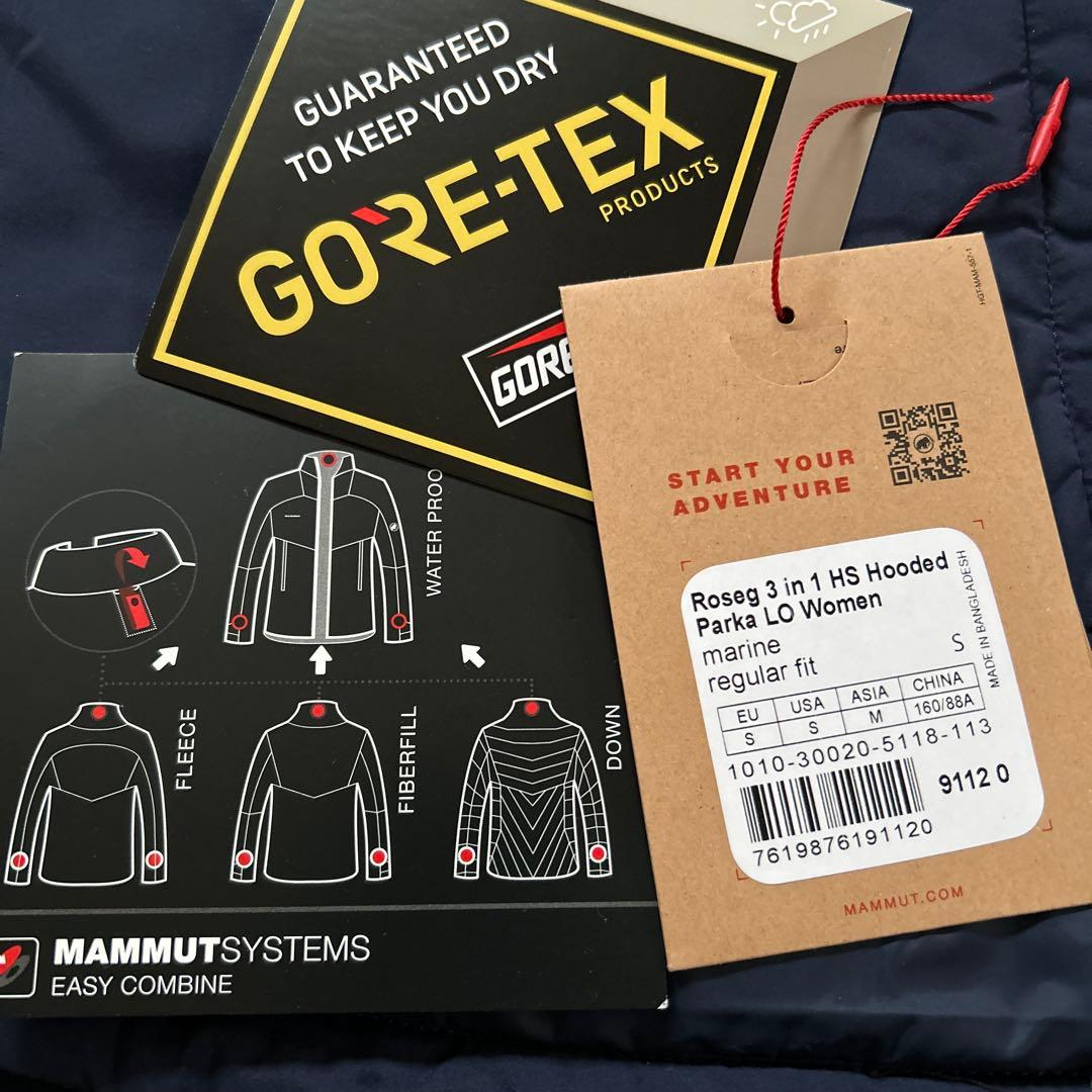マムート Roseg3in1 Parka ゴアテックス インナー ダウン - メルカリ