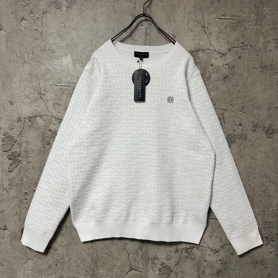 超人気◎】St ANDREWS ニット ジャガード 総柄 刺繍 新品タグ付き